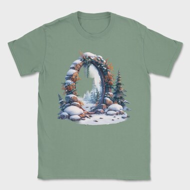 Winter Mirror Snowscape, Tricou Barbati (Unisex)