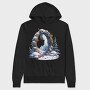 Winter Mirror Snowscape, Hanorac Oversize Barbati (Unisex)