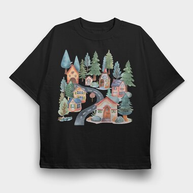 Winter Nest Clipart, Tricou Oversize Barbati (Unisex)