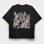 Winter Nest Clipart, Tricou Oversize Barbati (Unisex)
