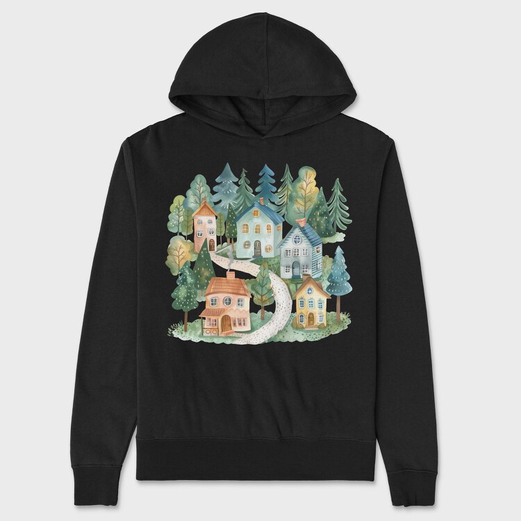 Winter Nordic Homes, Hanorac Oversize Barbati (Unisex)