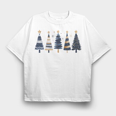 Winter Serenity Trees, Tricou Oversize Barbati (Unisex)