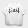 Winter Serenity Trees, Tricou Oversize Barbati (Unisex)