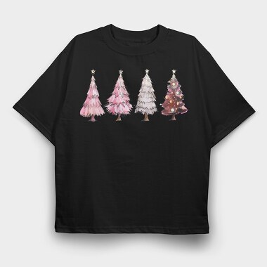 Winter Silhouettes Glowing, Tricou Oversize Barbati (Unisex)