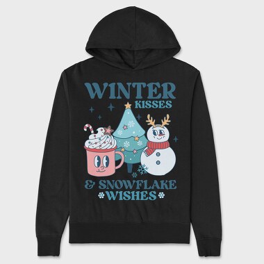 Winter Snowman Coffee, Hanorac Oversize Barbati (Unisex)