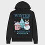 Winter Snowman Coffee, Hanorac Oversize Barbati (Unisex)