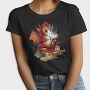 Reading Dragon Fantasy Books Illustration, Tricou Femei