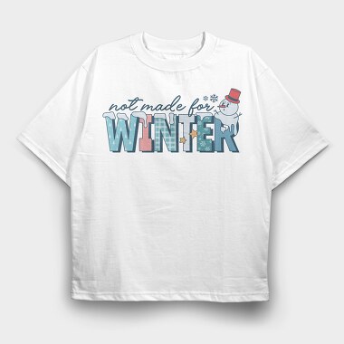 Winter Snowman Meltdown, Tricou Oversize Barbati (Unisex)