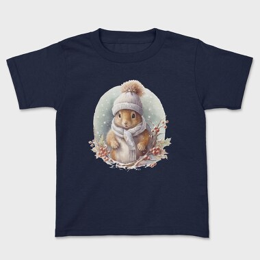 Winter Squirrel Hat, Tricou Copii