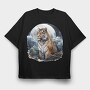 Winter Tiger Moon, Tricou Oversize Barbati (Unisex)