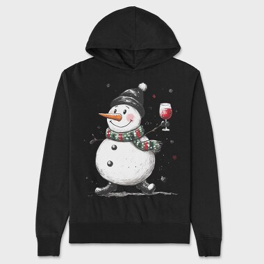 Winter Toast Snowman, Hanorac Oversize Barbati (Unisex)