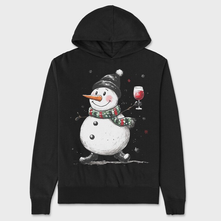 Winter Toast Snowman, Hanorac Oversize Barbati (Unisex)