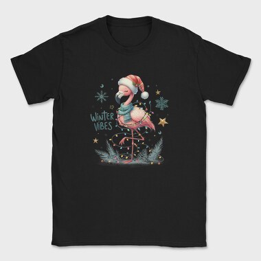Winter Vibes Flamingo, Tricou Barbati (Unisex)
