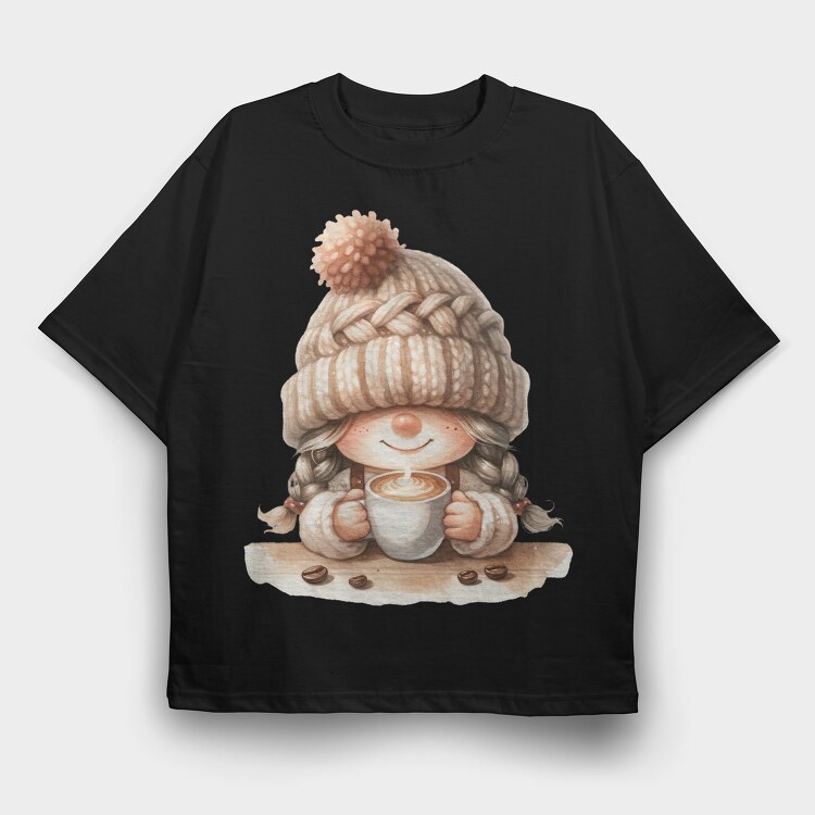 Winter Warm Tales Gnome, Tricou Oversize Barbati (Unisex)