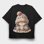 Winter Warm Tales Gnome, Tricou Oversize Barbati (Unisex)