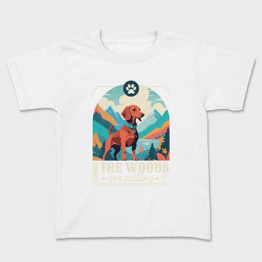 Dog In The Woods Hiking, Tricou Copii
