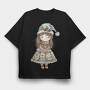 Winter Whimsy Girl, Tricou Oversize Barbati (Unisex)