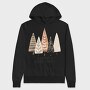 Winter Wishes Trees, Hanorac Oversize Barbati (Unisex)