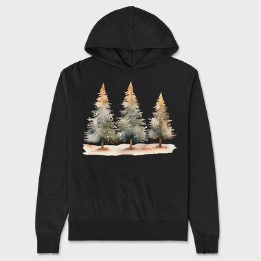 Winter Wonder Forest, Hanorac Oversize Barbati (Unisex)