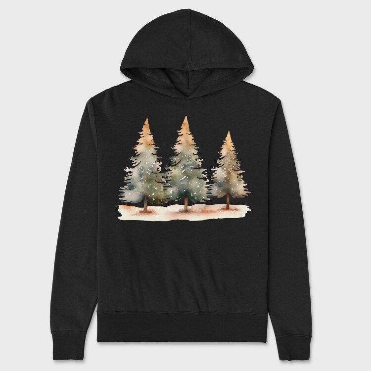 Winter Wonder Forest, Hanorac Oversize Barbati (Unisex)