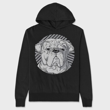 Dog Realistic Portrait, Hanorac Oversize Barbati (Unisex)