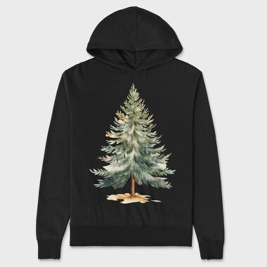 Winter Wonder Snow Tree, Hanorac Oversize Barbati (Unisex)