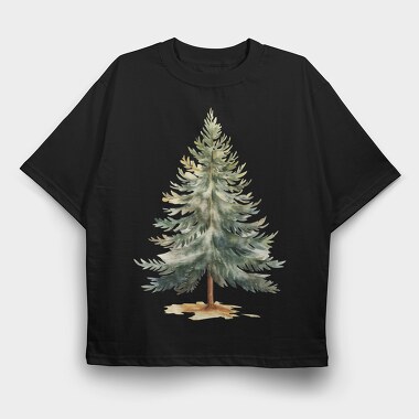 Winter Wonder Snow Tree, Tricou Oversize Barbati (Unisex)