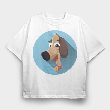 Doggy Smile, Tricou Oversize Barbati (Unisex)