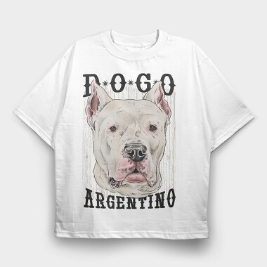 Dogo Argentino Dog Breed, Tricou Oversize Barbati (Unisex)