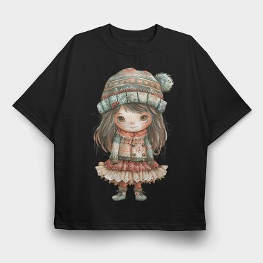 Winter Wonderland Girl, Tricou Oversize Barbati (Unisex)