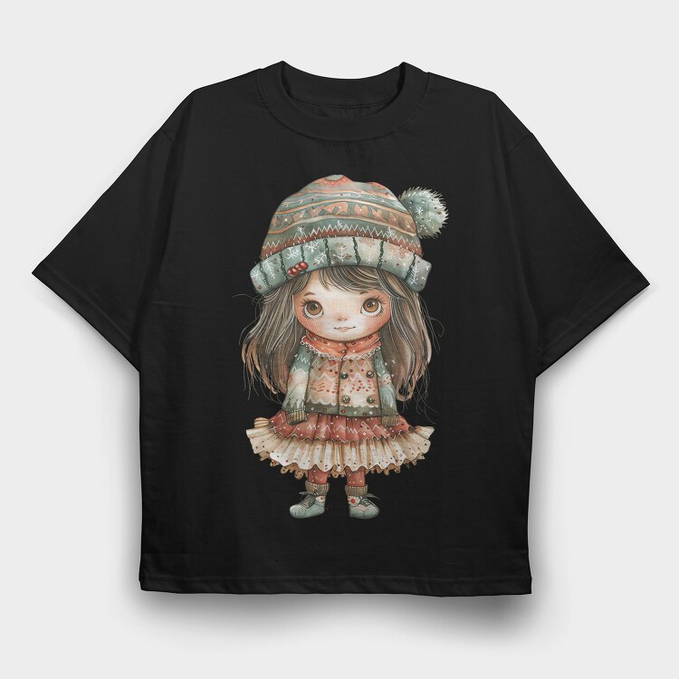 Winter Wonderland Girl, Tricou Oversize Barbati (Unisex)