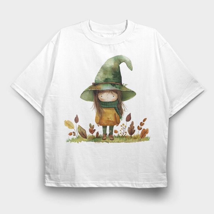 Witch Hat Gnome, Tricou Oversize Barbati (Unisex)