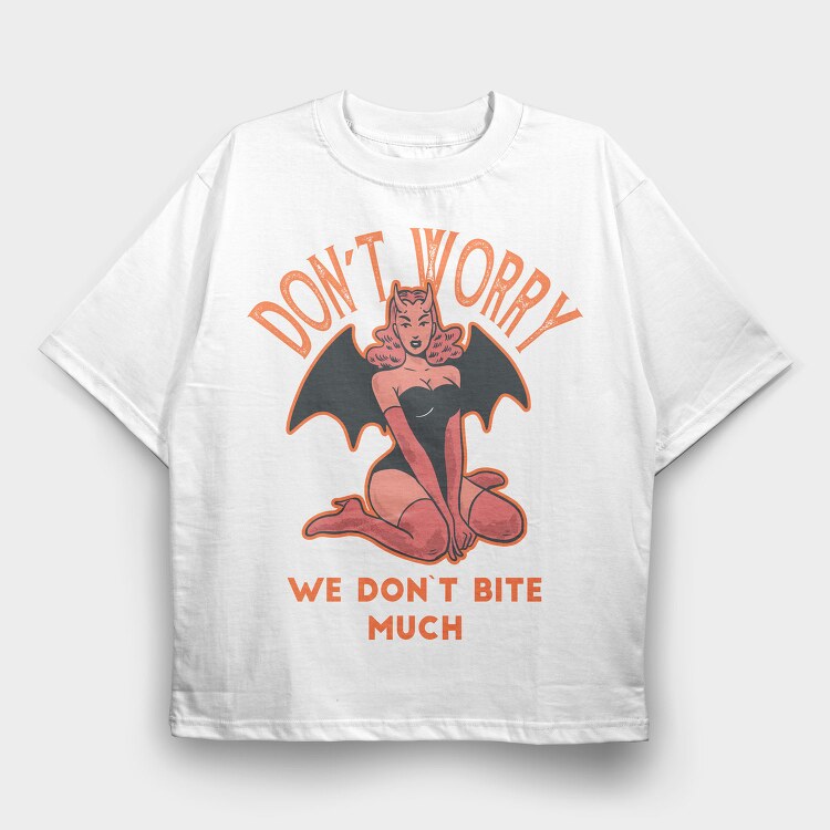 Dont Worry Devil, Tricou Oversize Barbati (Unisex)