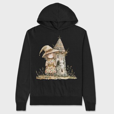 Witchy Hat Gnome, Hanorac Oversize Barbati (Unisex)