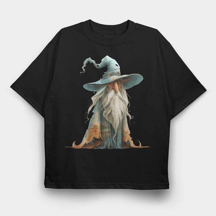 Wizard Hat Gnome, Tricou Oversize Barbati (Unisex)