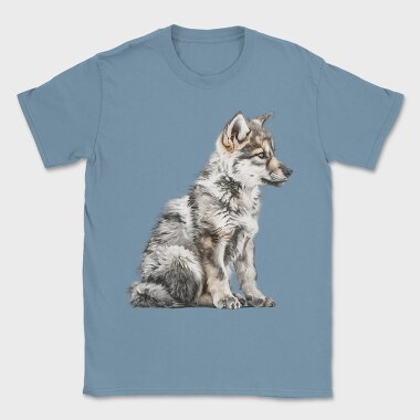 Wolf Pup Sitting, Tricou Barbati (Unisex)