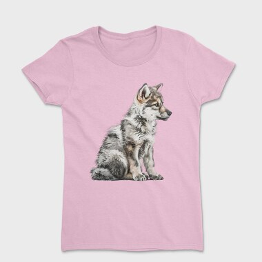Wolf Pup Sitting, Tricou Femei