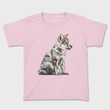 Wolf Pup Sitting, Tricou Copii
