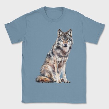 Wolf Sitting Calm, Tricou Barbati (Unisex)