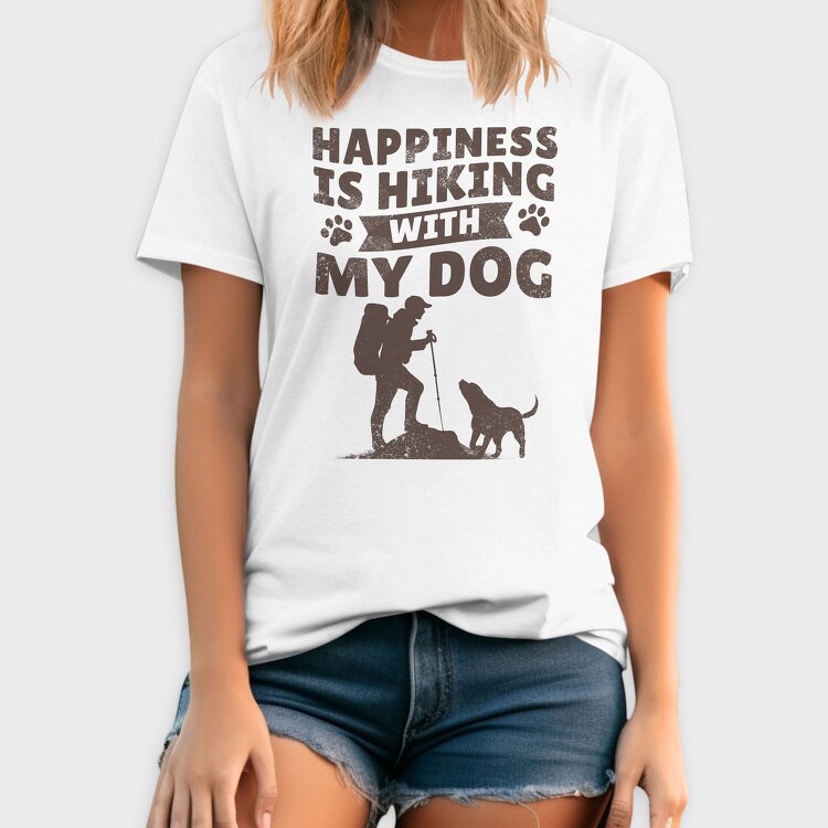 Hiking With Dog My, Tricou Barbati (Unisex)
