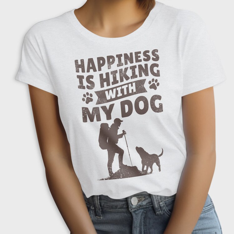 Hiking With Dog My, Tricou Femei
