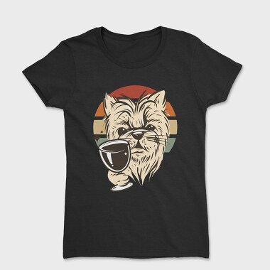 Dog Drinking Wine Wine, Tricou Femei
