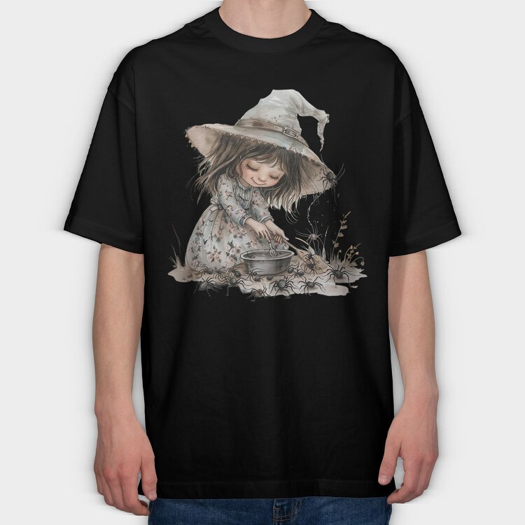 Witchy Girl Spatula, Tricou Oversize Barbati (Unisex)