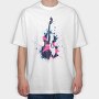 Double Bass Paint Splash, Tricou Oversize Barbati (Unisex)