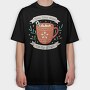 Christmas Coffee Cup, Tricou Oversize Barbati (Unisex)