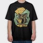 Reading Owl Retro, Tricou Oversize Barbati (Unisex)