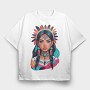Indian Woman, Tricou Oversize Barbati (Unisex)
