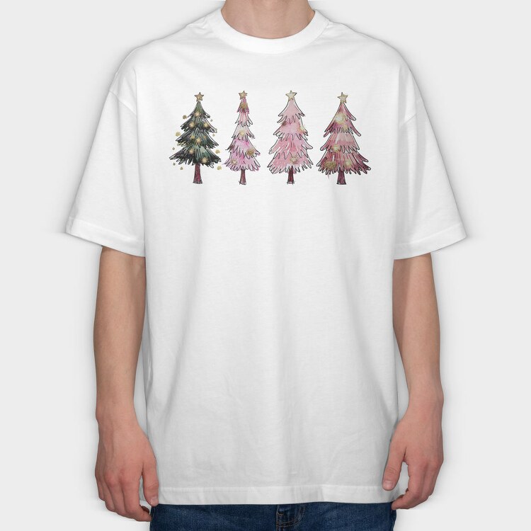 Winter Magic Trees, Tricou Oversize Barbati (Unisex)