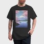 Mount Fuji Japanese Landscape Poster, Tricou Barbati (Unisex)