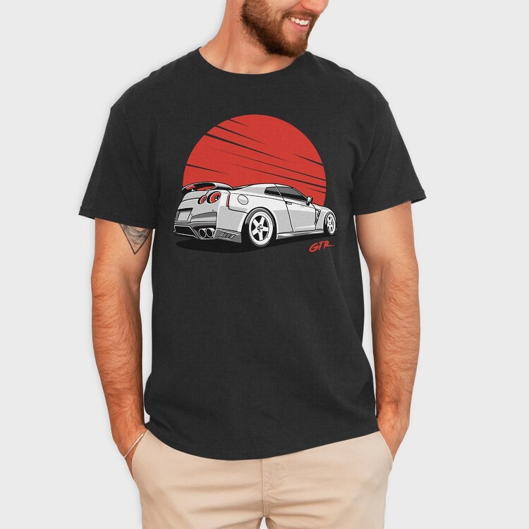 Gt-R Red Sun, Tricou Barbati (Unisex)